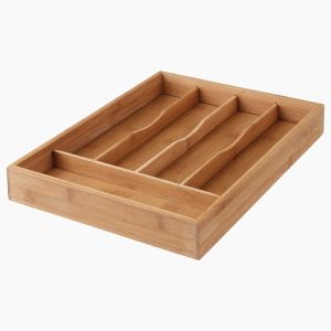 Five - Bestikbakke af bambus - Natur - 25,1cm x 34,2cm x 4,3cm - Adeline