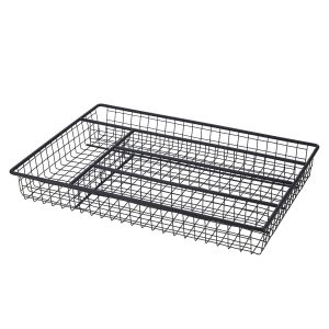 Metal bestikbakke - sort