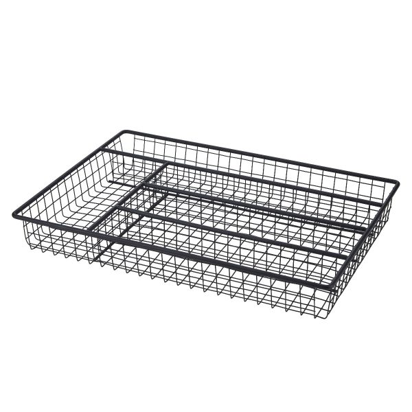 Metal bestikbakke - sort