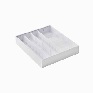 Yamazaki - Yamazaki Bestikbakke med udtræk - Hvid - 30-47cm x 35cm x 5,5cm - Mila