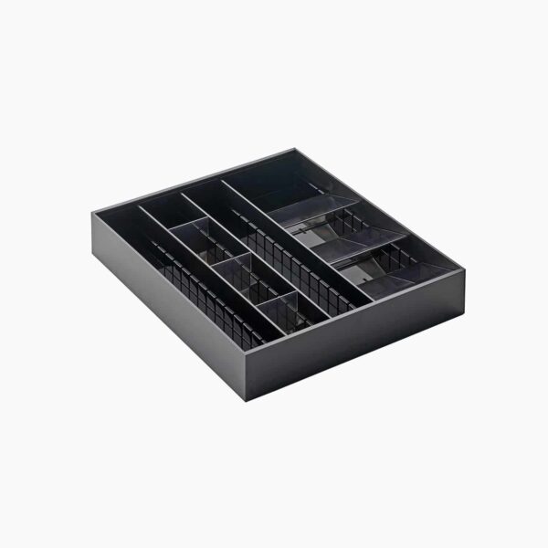 Yamazaki Bestikbakke med udtræk (2 farver) - Sort - 30-47cm x 35cm x 5,5cm - Mila