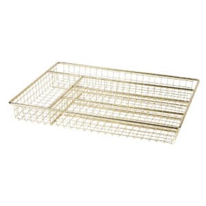 Metal bestikbakke - guldfarvet